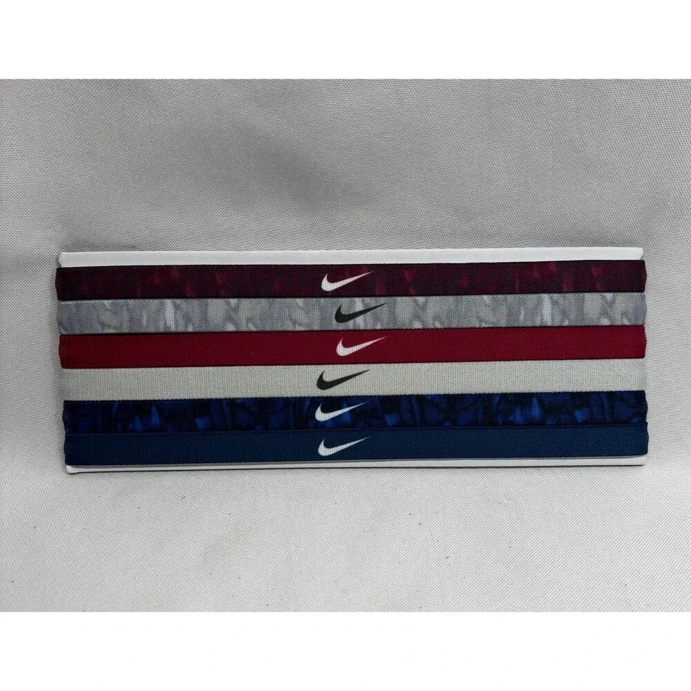 Nike Headband Set Womens One Size Tie Dye Elastic Sports Hairbands Lot 6